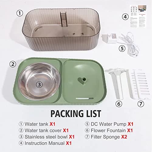 Suertree Cat Fountain Water Bowl Stainless Steel 3L | Quiet, BPA-Free Pet Water Dispenser thumbnail 6