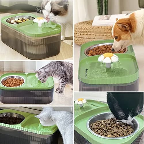 Suertree Cat Fountain Water Bowl Stainless Steel 3L | Quiet, BPA-Free Pet Water Dispenser thumbnail 3