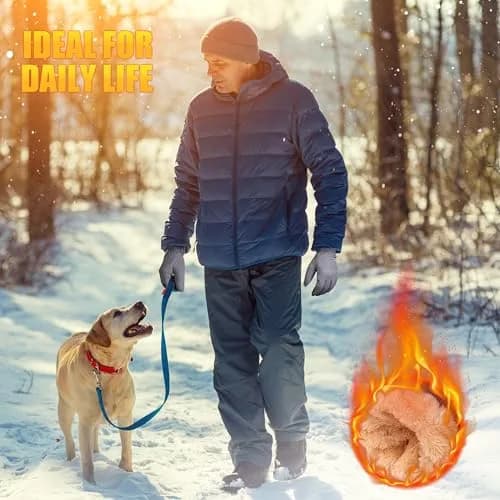 ihuan Waterproof Ski Gloves for Men & Women | Warm, Windproof, Touchscreen Gloves (Small, Grey) thumbnail 2