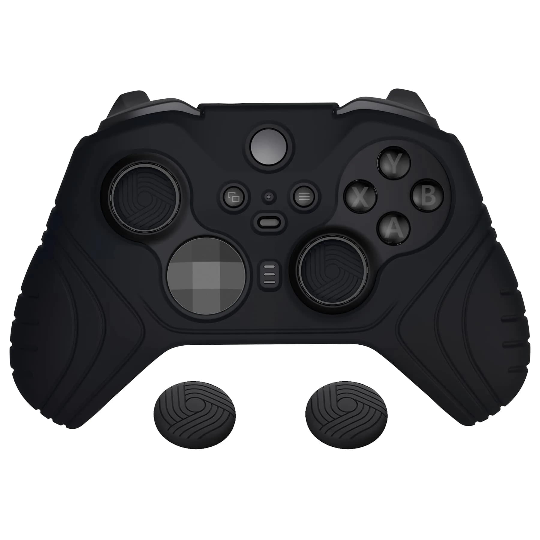 PlayVital Samurai Edition Anti Slip Silicone Case Cover for Xbox Elite Series 2 & Core Controllers with Thumb Grips - Black (1 pc) — Black