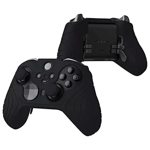 PlayVital Samurai Edition Anti Slip Silicone Case Cover for Xbox Elite Series 2 & Core Controllers with Thumb Grips - Black (1 pc) thumbnail 6