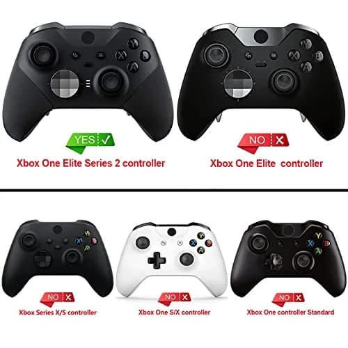 PlayVital Samurai Edition Anti Slip Silicone Case Cover for Xbox Elite Series 2 & Core Controllers with Thumb Grips - Black (1 pc) thumbnail 2