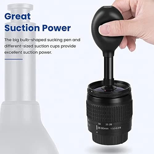 EastVita Lens Sucker Kit 8-in-1 with 7 Interchangeable Suction Cups | Strong Suction Manual Vacuum Suction Pen thumbnail 5