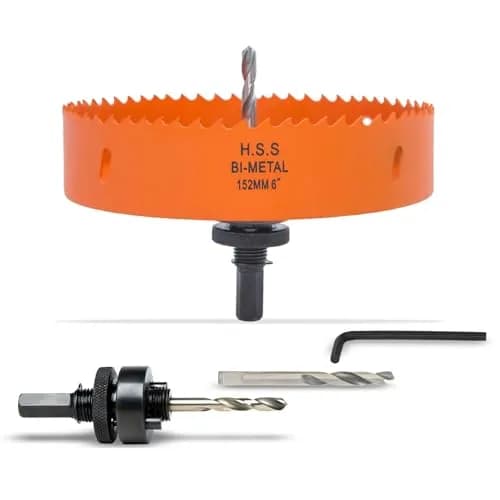 VIKITON 6 inch Hole Saw for Wood, Metal, Plastic & Drywall | Bi-Metal Construction, 152mm Diameter thumbnail 1