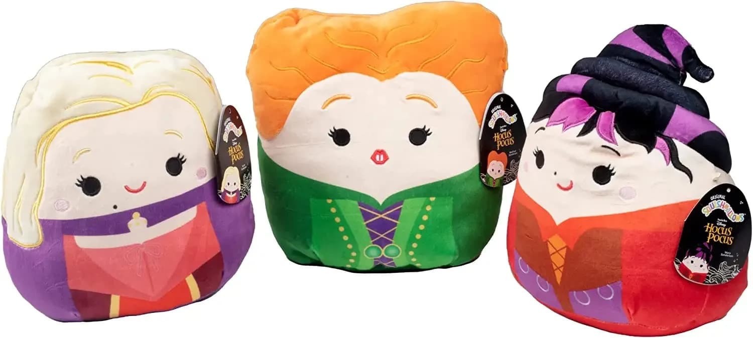 Squishmallows Halloween Hocus Pocus Witches 12" Plush Set of 3 | Soft, Squishy & Kid-Friendly