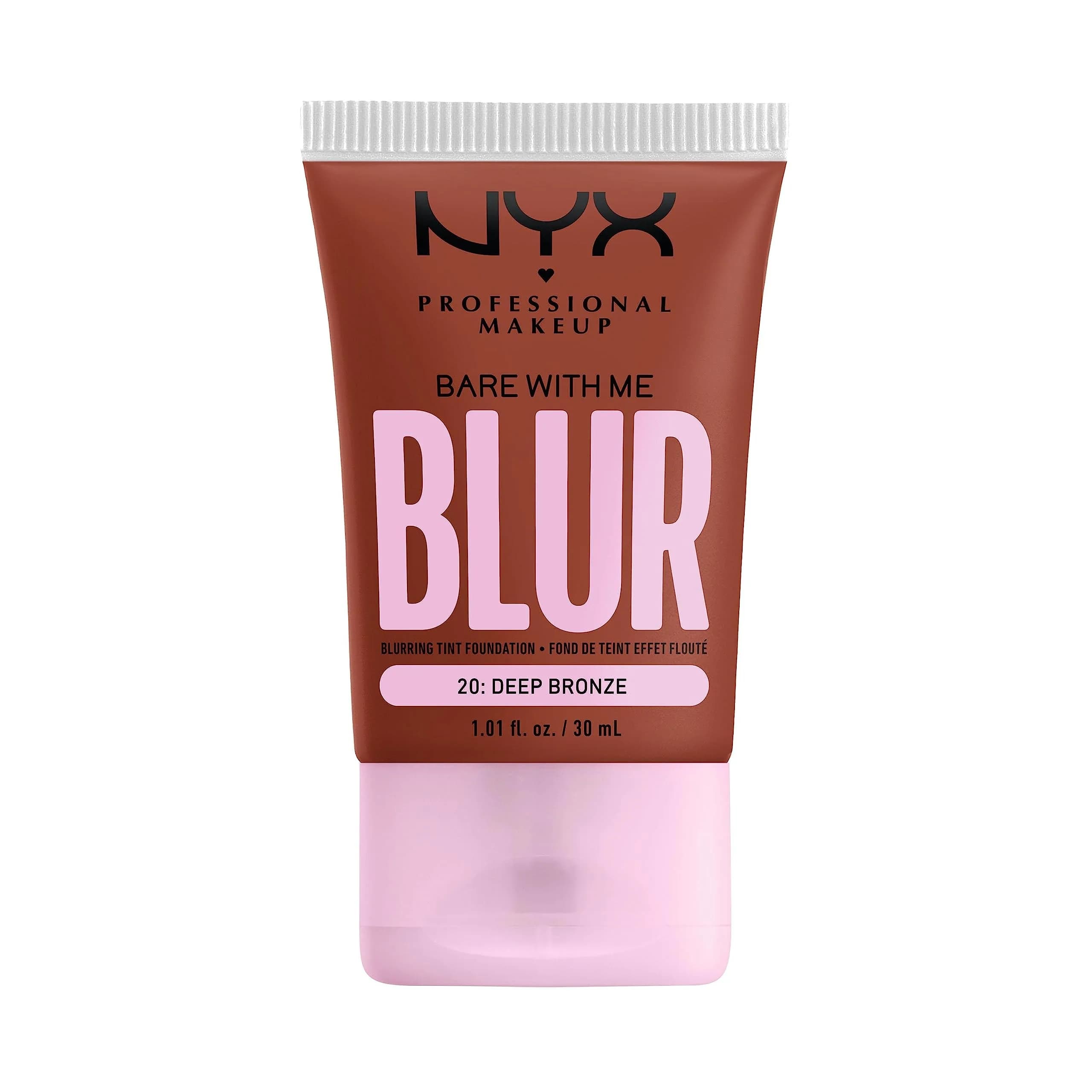 NYX PROFESSIONAL MAKEUP Bare With Me Blur Skin Tint Foundation Deep Bronze 29.76 ml (1.01 Fl Oz) | Matte Blurred Finish with Matcha & Niacinamide - main product image