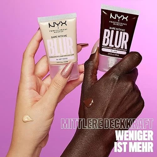 NYX PROFESSIONAL MAKEUP Bare With Me Blur Skin Tint Foundation Deep Bronze 29.76 ml (1.01 Fl Oz) | Matte Blurred Finish with Matcha & Niacinamide thumbnail 4