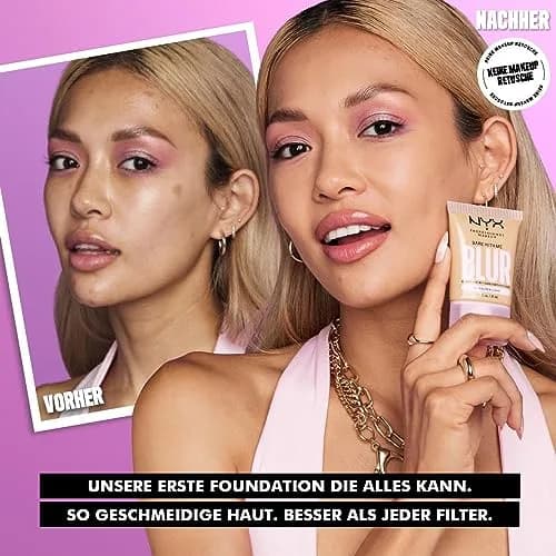 NYX PROFESSIONAL MAKEUP Bare With Me Blur Skin Tint Foundation Deep Bronze 29.76 ml (1.01 Fl Oz) | Matte Blurred Finish with Matcha & Niacinamide thumbnail 2