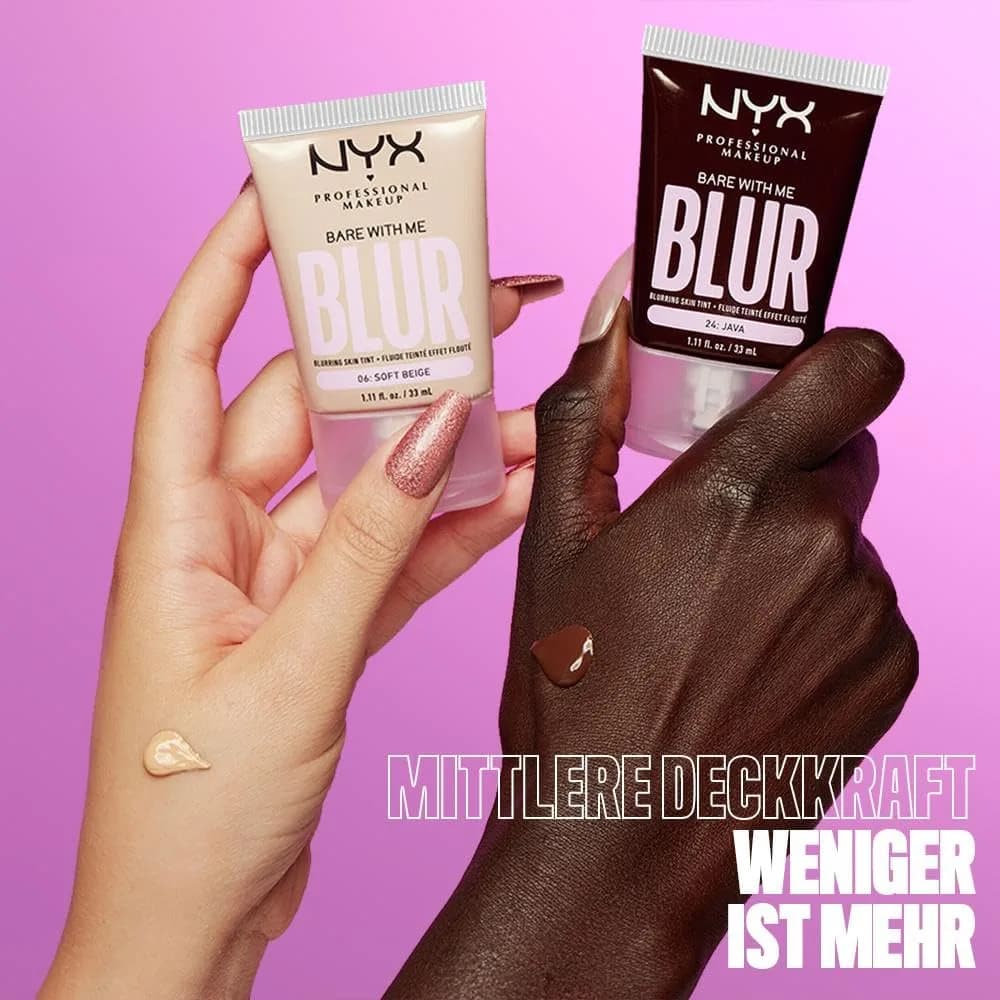 NYX PROFESSIONAL MAKEUP Bare With Me Blur Skin Tint Foundation Deep Bronze 29.76 ml (1.01 Fl Oz) | Matte Blurred Finish with Matcha & Niacinamide - view 4