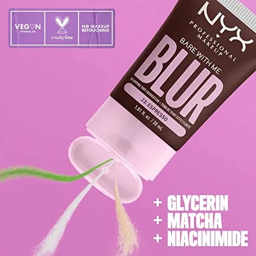 NYX PROFESSIONAL MAKEUP Bare With Me Blur Skin Tint Foundation Make Up with Matcha, Glycerin & Niacinamide - Light Ivory thumbnail 2