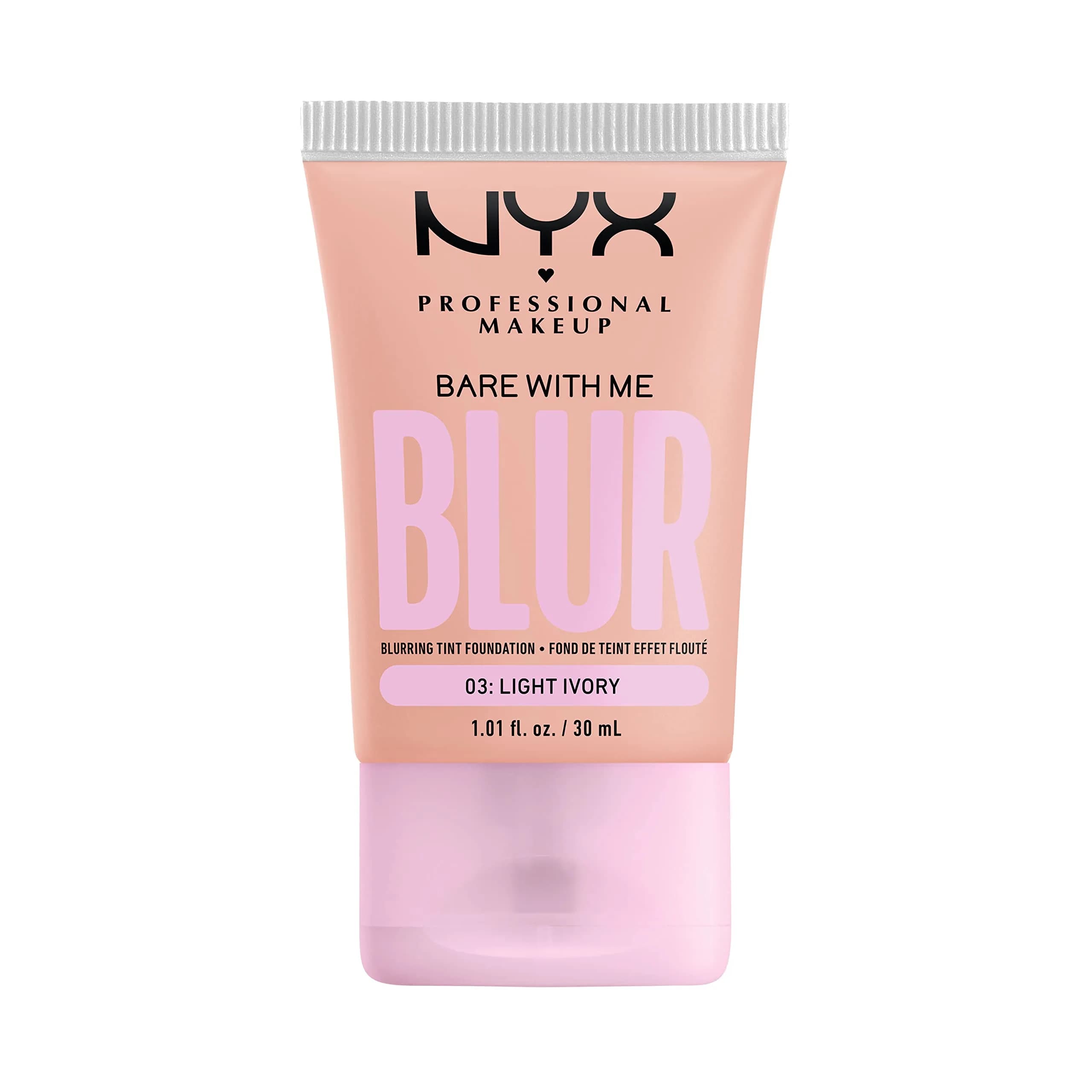 NYX PROFESSIONAL MAKEUP Bare With Me Blur Tint Foundation Light Ivory 30ml (1.01 Fl Oz) | Matte Blurred Finish - main product image