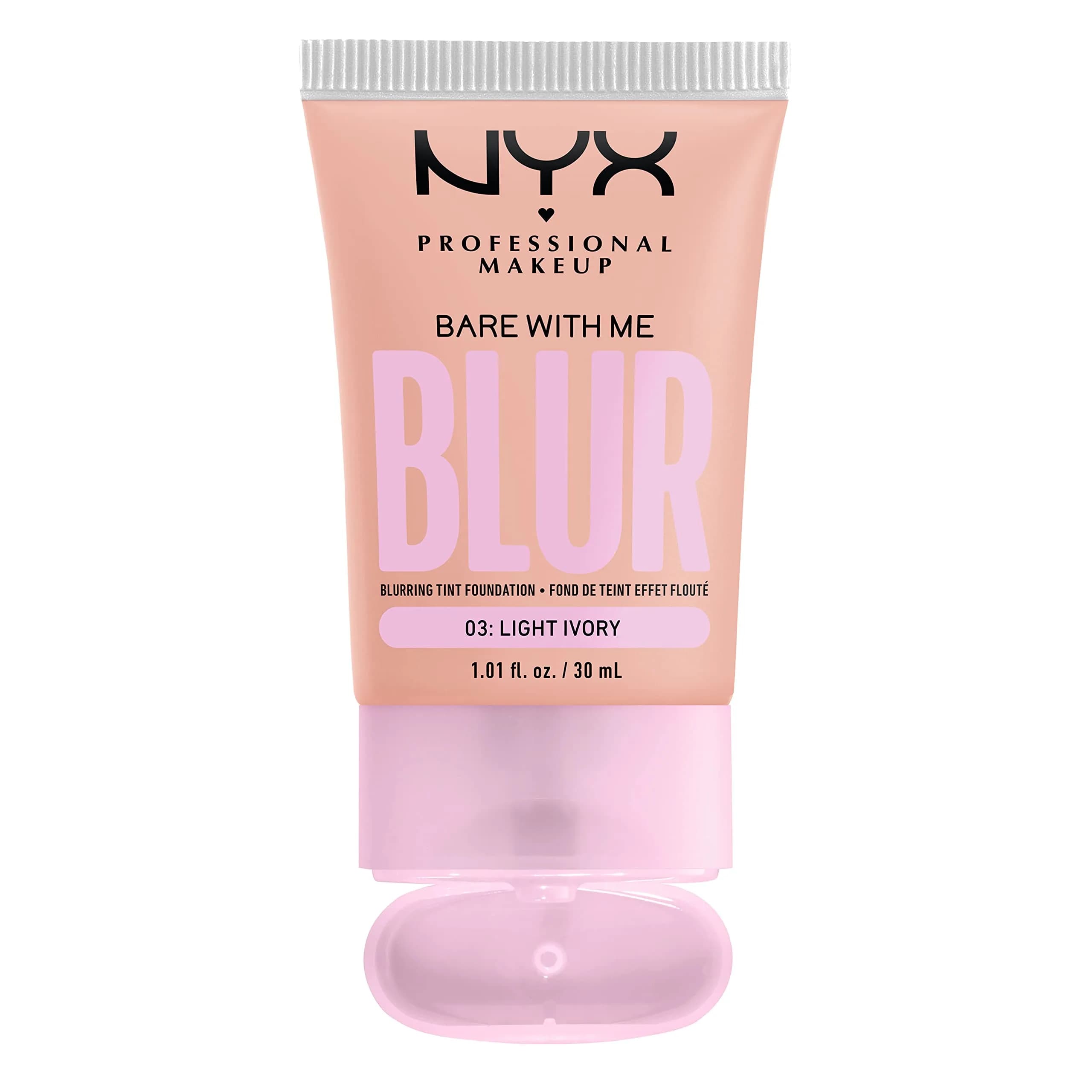 NYX PROFESSIONAL MAKEUP Bare With Me Blur Tint Foundation Light Ivory 30ml (1.01 Fl Oz) | Matte Blurred Finish - view 8