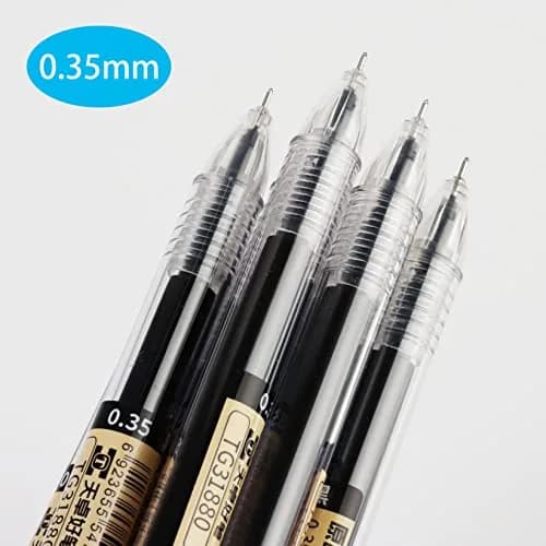 PurpleWillow Japanese Extra Fine Black Gel Pens 0.35mm (12-Pack) | Smooth Writing for Students & Professionals thumbnail 7