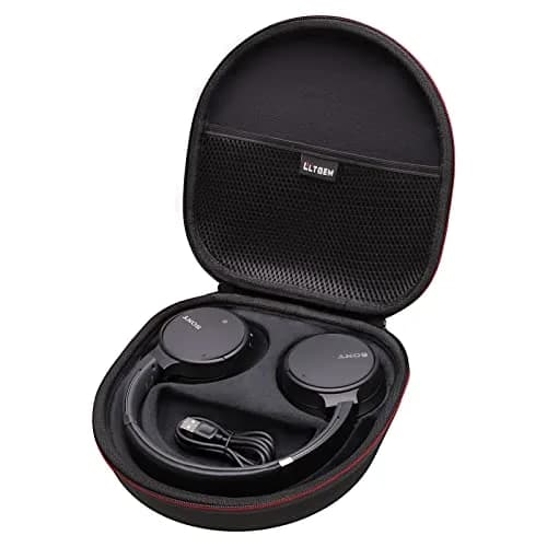 L LTGEM Case for Sony WH-CH720N/WH-CH520 Noise Canceling Wireless Headphones Black | Hard Travel Cover — Black