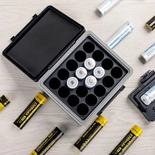 JJC 20 Slots 18650 Battery Storage Case Holder Container Box | Water-Resistant, Shockproof, Pressureproof thumbnail 6