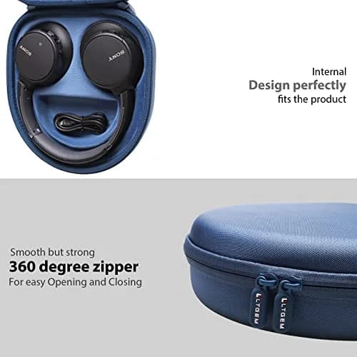 L LTGEM Case for Sony WH-CH720N/WH-CH520 Noise Canceling Wireless Headphones Blue | Hard Travel Cover thumbnail 6