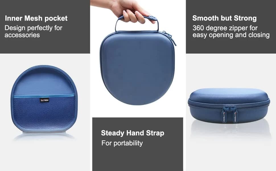 L LTGEM Case for Sony WH-CH720N/WH-CH520 Noise Canceling Wireless Headphones Blue | Hard Travel Cover thumbnail 8