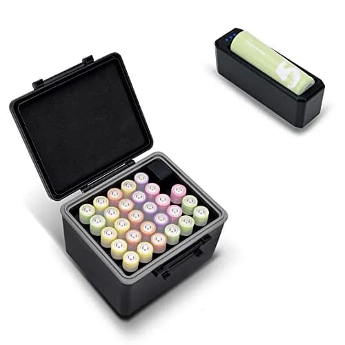 JJC AA Battery Case for 28x AA Batteries with Detachable Tester | Organizes and Protects thumbnail 1