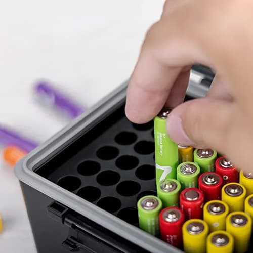 JJC AAA Battery Hard Case with Tester for 44 AAA Batteries | Organizes & Protects thumbnail 4