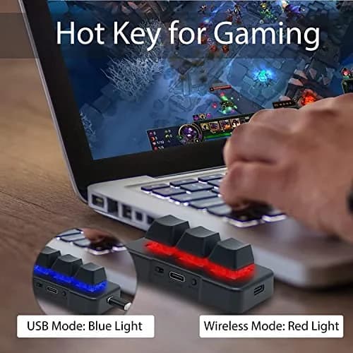 PCsensor 3 Key Mini Macro Keyboard Wireless USB Mechanical Programmable OSU Keypad with RGB LED | 7.6 cm (3 in) | Compatible with PC, Mac, Linux thumbnail 4