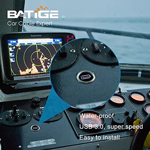 BATIGE USB 3.0 Male to Female AUX Car Mount Flush Cable 1ft | Waterproof Car Dash Extension thumbnail 6
