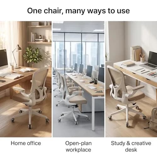 SICHY AGE High Back Mesh Office Chair with Adjustable Lumbar Support & Flip-Up Armrests, 23 in x 29 in x 45 in | Ergonomic Comfort thumbnail 7