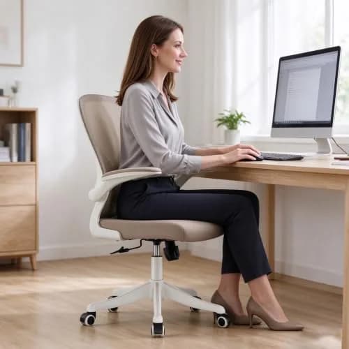 SICHY AGE High Back Mesh Office Chair with Adjustable Lumbar Support & Flip-Up Armrests, 23 in x 29 in x 45 in | Ergonomic Comfort thumbnail 9
