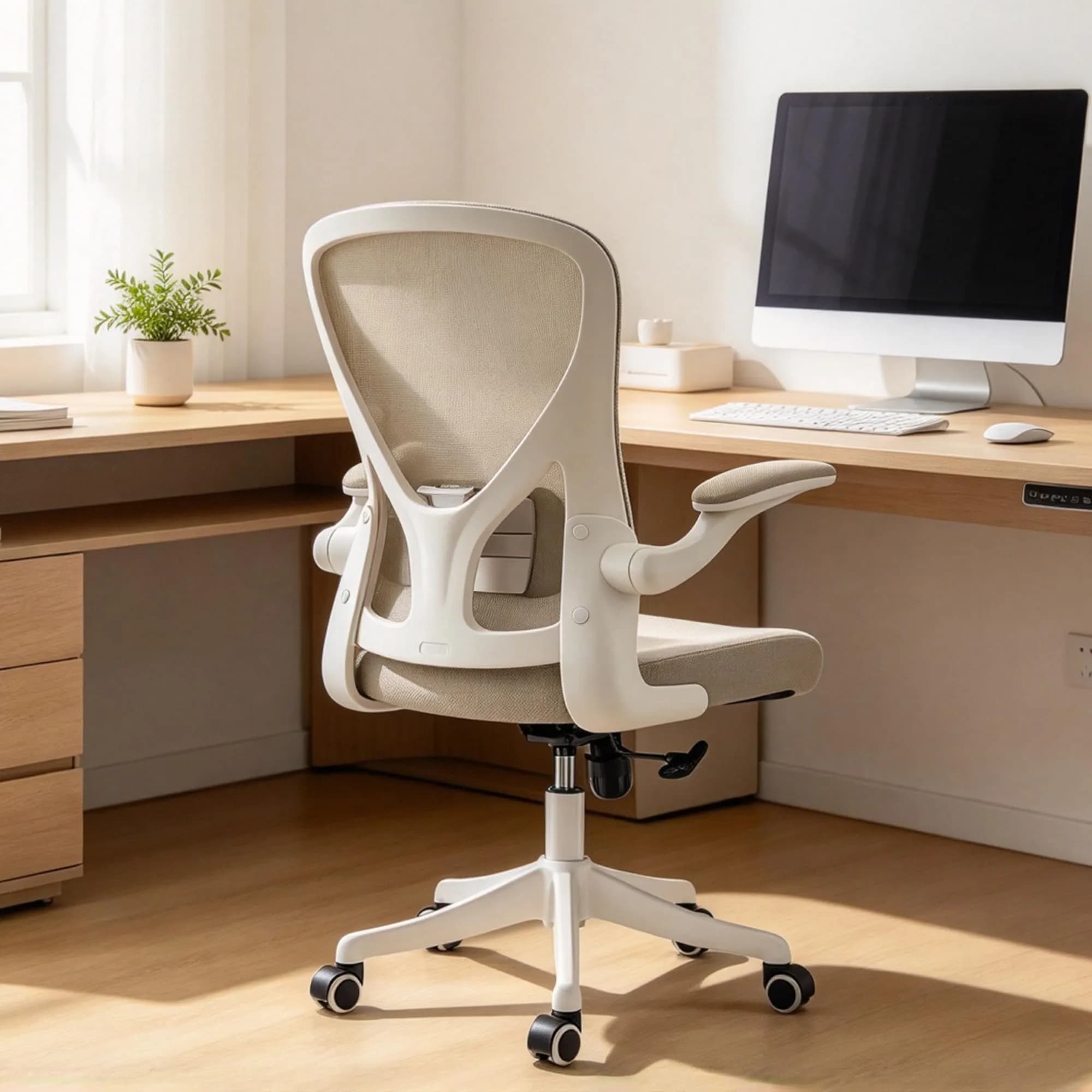 SICHY AGE High Back Mesh Office Chair with Adjustable Lumbar Support & Flip-Up Armrests, 23 in x 29 in x 45 in | Ergonomic Comfort - main product image