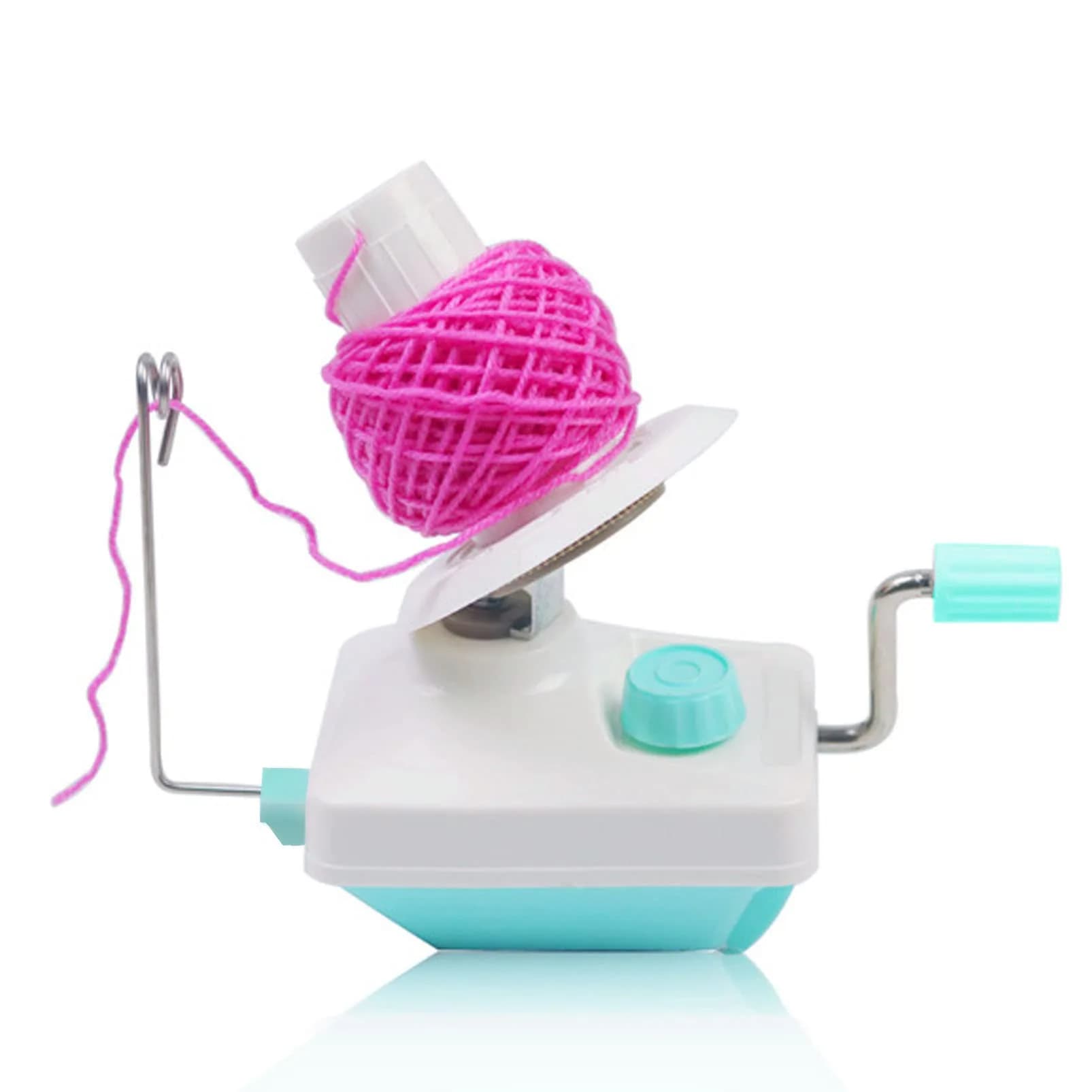 Fokanlo Yarn Ball Winder Machine Green Blue | Hand Operated for Knitting & Crocheting Supplies