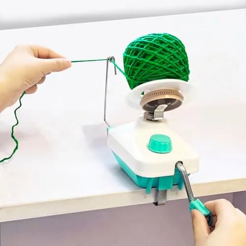 Fokanlo Yarn Ball Winder Machine Green Blue | Hand Operated for Knitting & Crocheting Supplies thumbnail 6