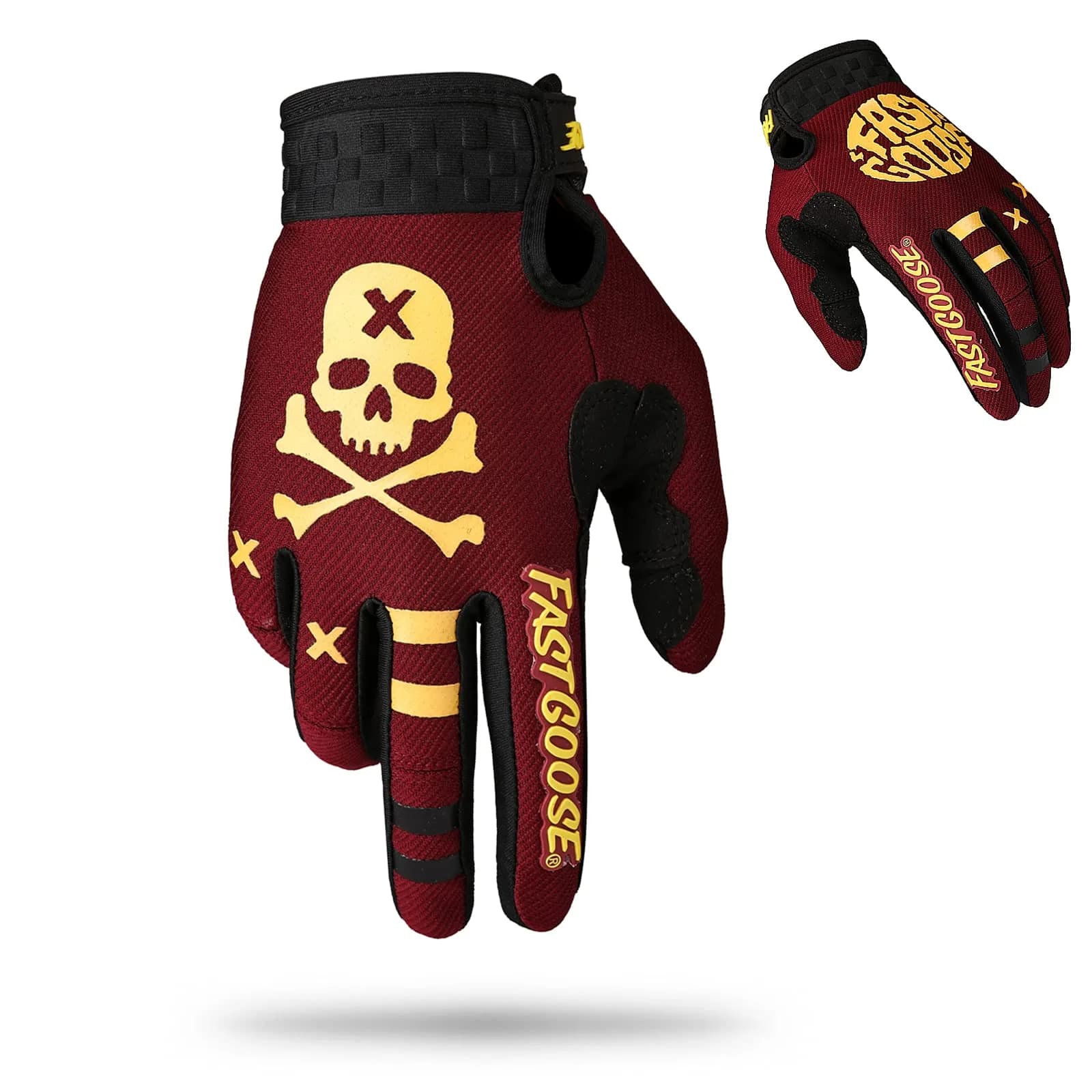 FASTGOOSE Dirt Bike Motorcycle Gloves - Motocross, ATV, MX, MTB, Sports Cycling | Maroon, X-Large - main product image