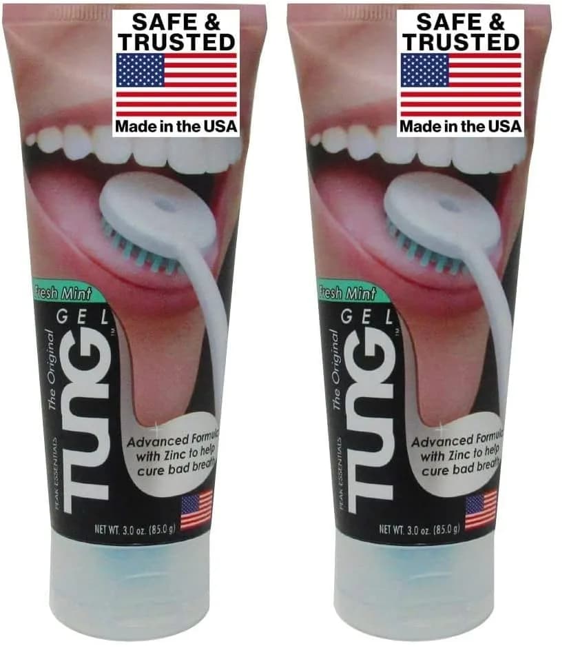 Peak Essentials The Original Tung Gel Fresh Mint Tongue Cleaner 2 x 3oz (85g) | Fights Bad Breath thumbnail 1