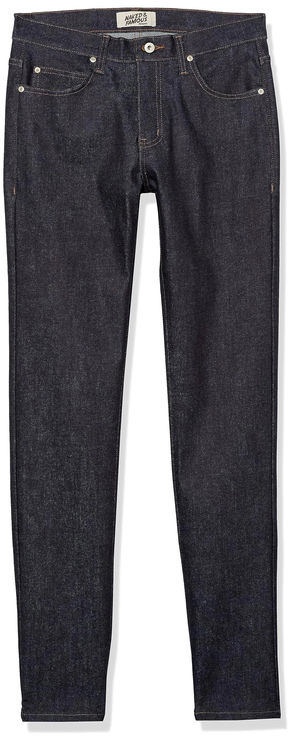 Naked & Famous Denim Super Guy Slim Fit Jeans in Blue Comfort Stretch 32in | Classic Raw Denim Look - main product image