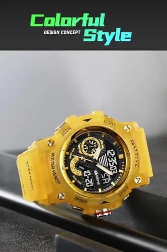 Gosasa Men's Multi-Function Military Sports Watch 50mm (1.96") | Dual Time Analog-Digital LED thumbnail 3