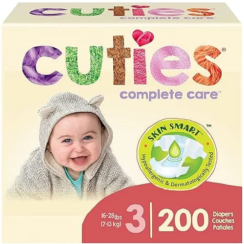 Cuties Skin Smart Size 3 Diapers | Hypoallergenic & Absorbent for Sensitive Skin thumbnail 1