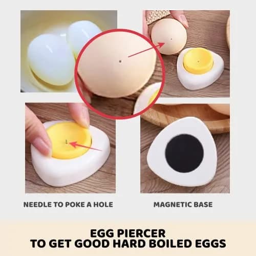 Jawbush 3-in-1 Egg Slicer with Egg Piercer Set | Stainless Steel Blades & 9-Slice Disc thumbnail 6
