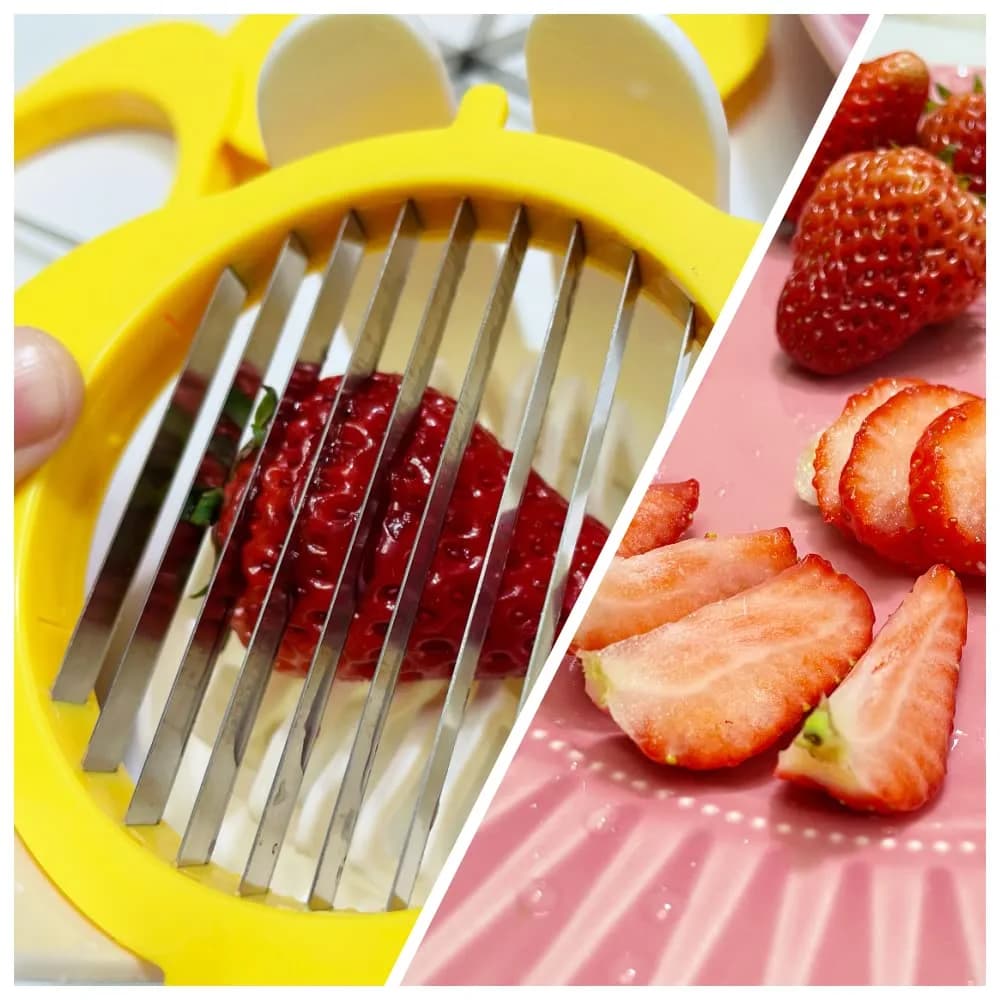 Jawbush Yellow 3-in-1 Egg Slicer with Metal Blades for Fruits & Eggs - view 3