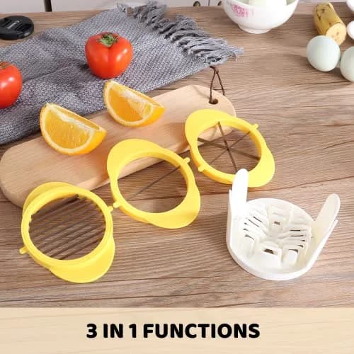 Jawbush 3-in-1 Egg Slicer with Metal Blades, Strawberry & Fruit Slicer (10.3 cm x 9.8 cm x 7.1 cm) thumbnail 8
