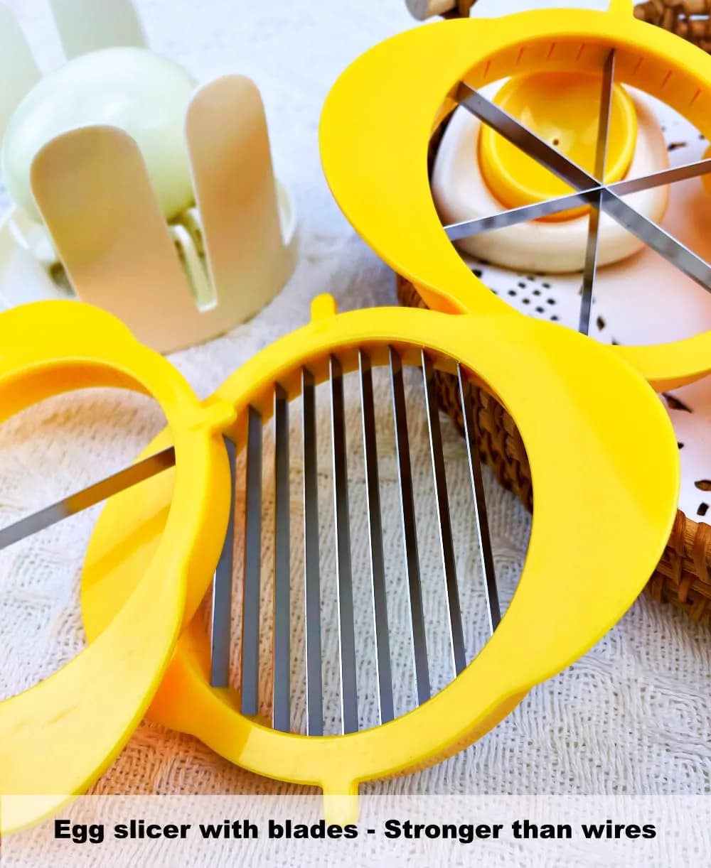 Jawbush 3-in-1 Egg Slicer with Metal Blades, Strawberry & Fruit Slicer (10.3 cm x 9.8 cm x 7.1 cm) - view 3