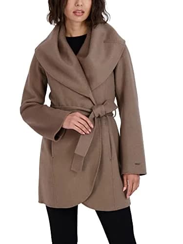 TAHARI Women's Marilyn Wool Blend Peacoat Large | Feminine, Lightweight & Versatile thumbnail 1