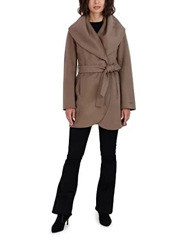 TAHARI Women's Marilyn Wool Blend Peacoat Large | Feminine, Lightweight & Versatile thumbnail 5