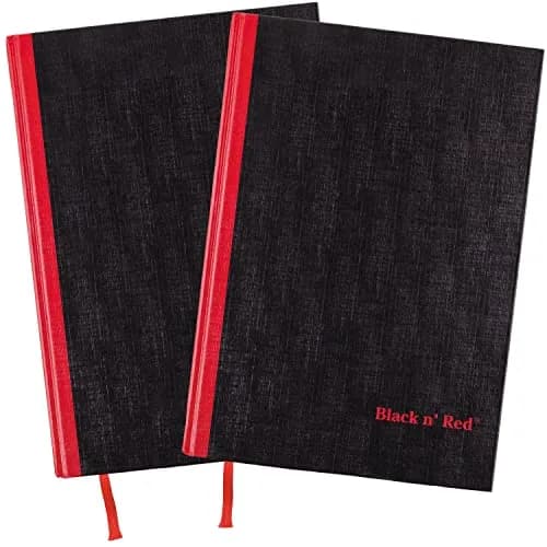Black n' Red Notebooks Business Journals 2 Pack 8-1/4" x 5-7/8" | Premium Ruled Hardcover (70-120 chars) thumbnail 1