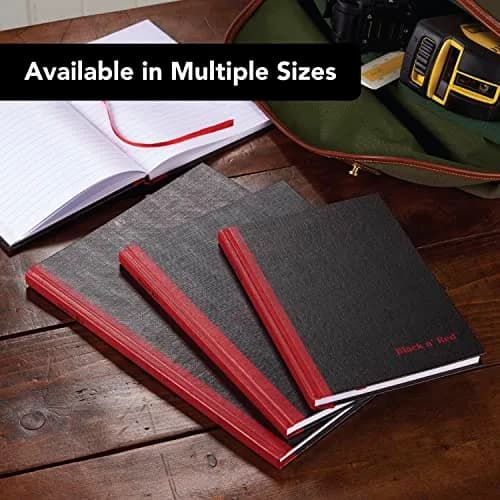 Black n' Red Notebooks Business Journals 2 Pack 8-1/4" x 5-7/8" | Premium Ruled Hardcover (70-120 chars) thumbnail 6