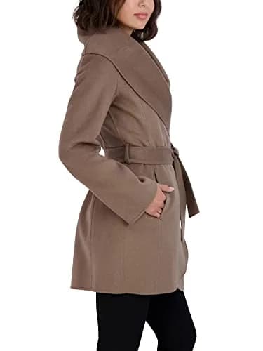 TAHARI Women's Marilyn Wool Blend Peacoat Medium | Feminine, Lightweight & Versatile thumbnail 2
