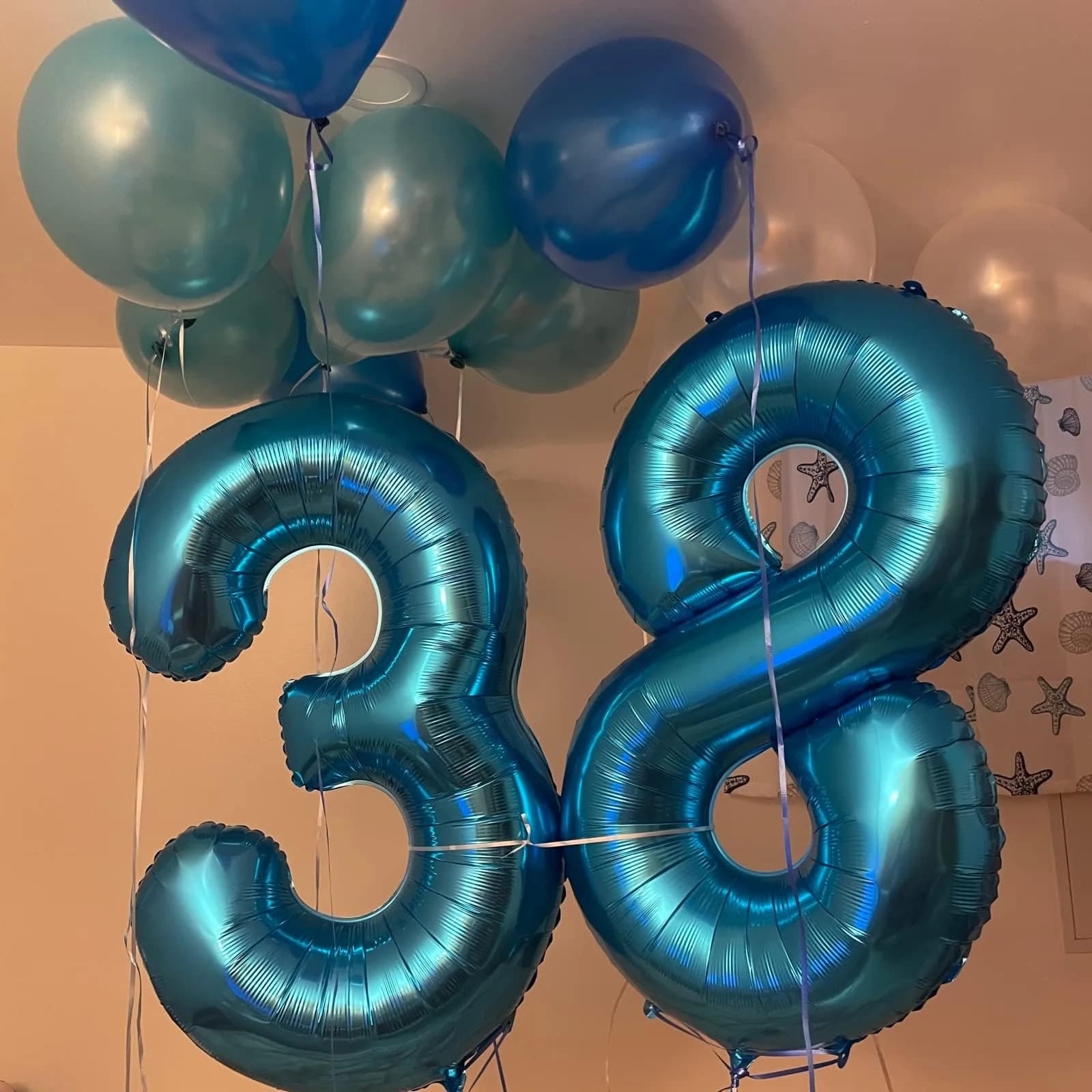Lingqiang Blue Number 2 Foil Balloon 40 Inch | Reusable Mylar Party Decoration - view 6