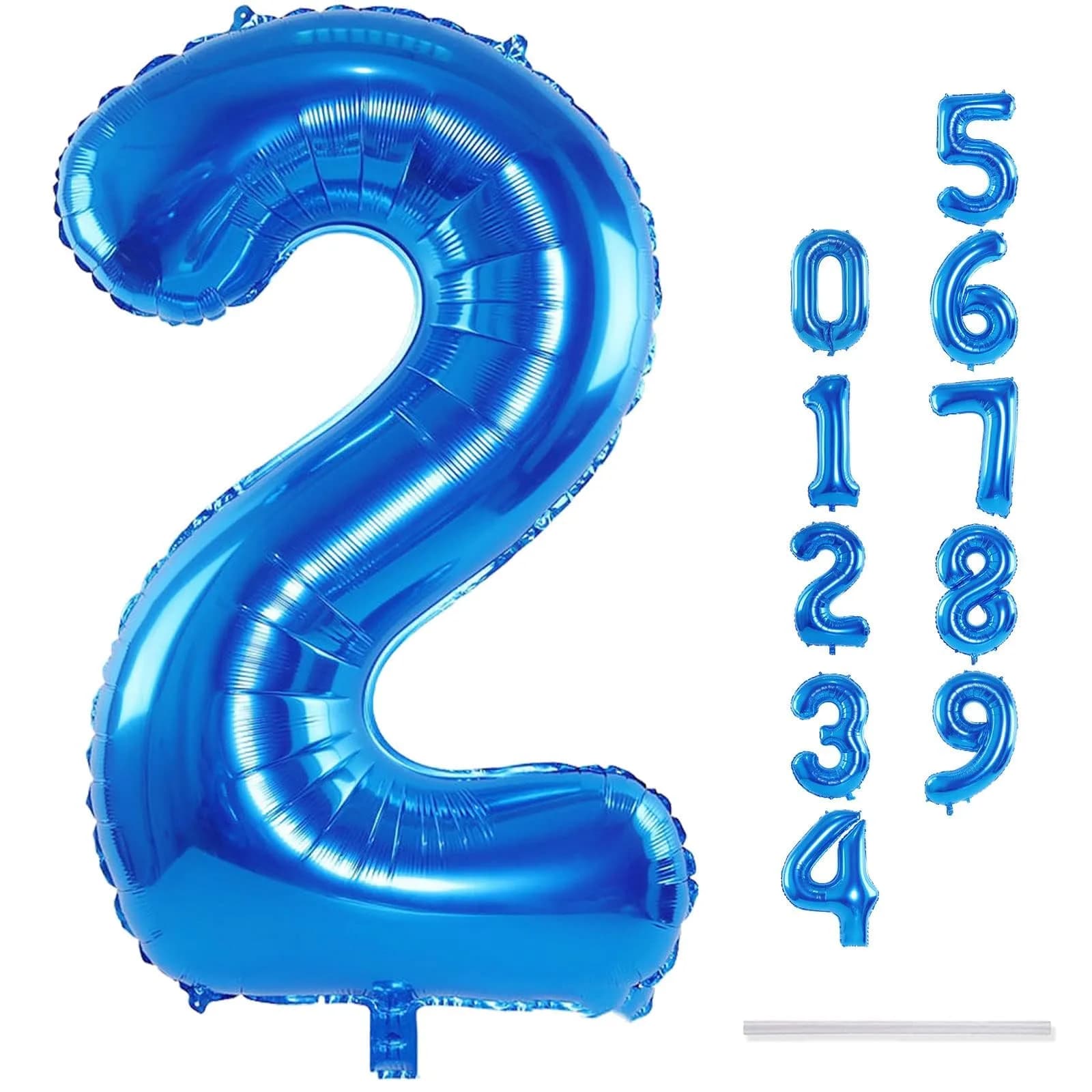 Lingqiang Blue Number 2 Foil Balloon 40 Inch | Reusable Mylar Party Decoration - view 9
