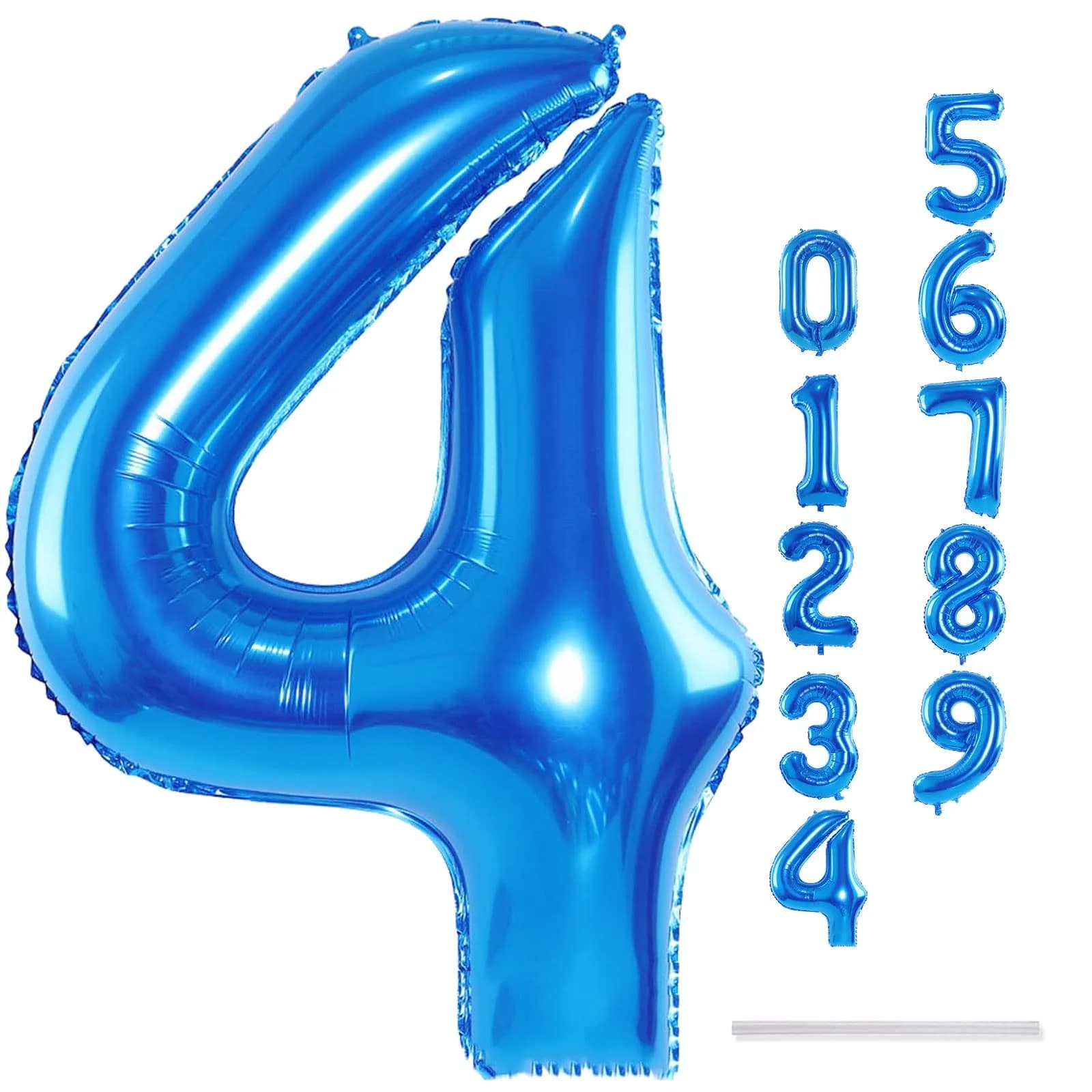 Lingqiang Blue Number 4 Foil Balloon 40 Inch | Reusable Party Decoration - view 3