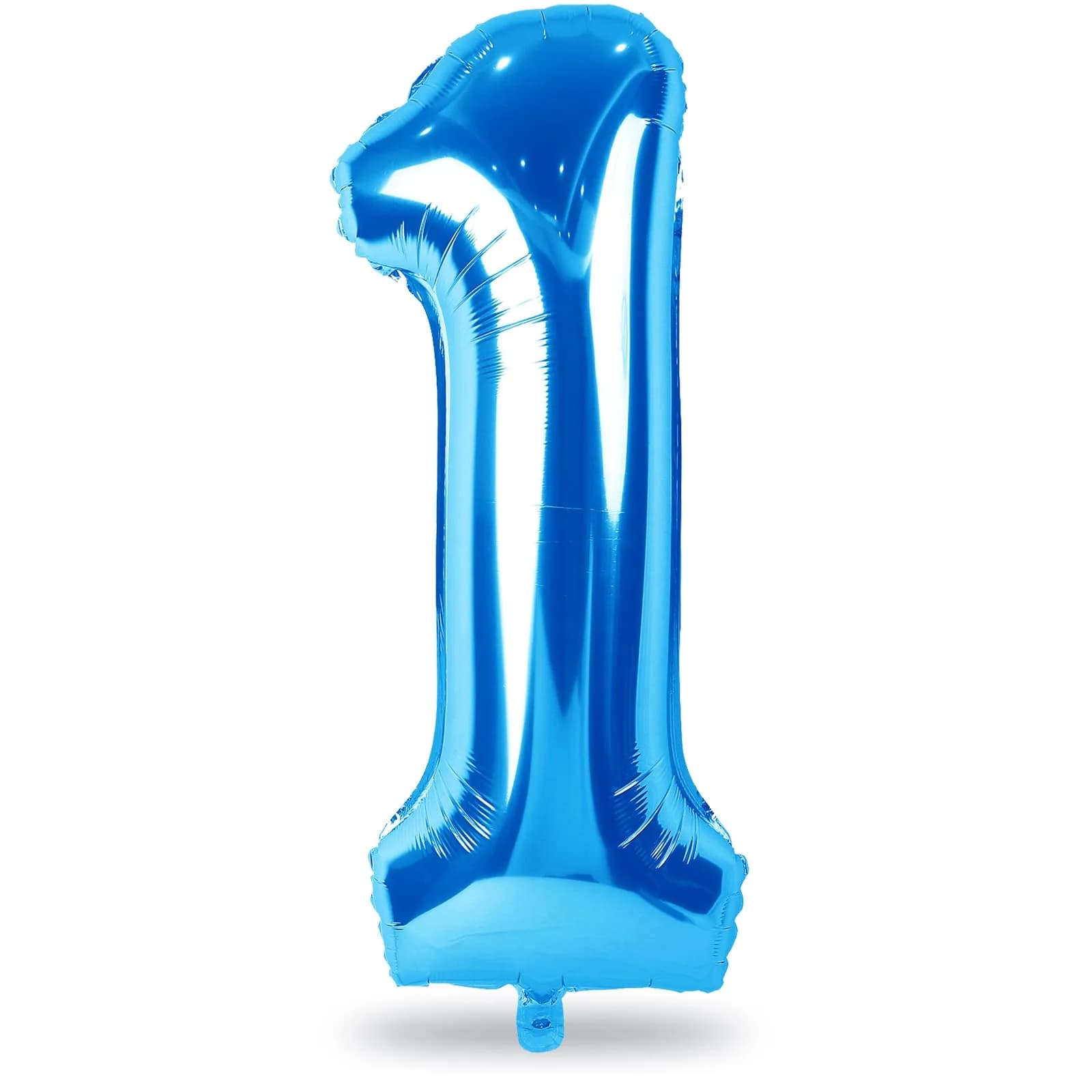 Lingqiang Blue Number 1 Balloon 40 inch | Giant Self-Inflating Foil Balloon for Parties - main product image