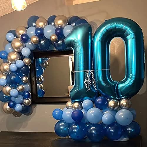 Lingqiang Blue Number 1 Balloon 40 inch | Giant Self-Inflating Foil Balloon for Parties thumbnail 3