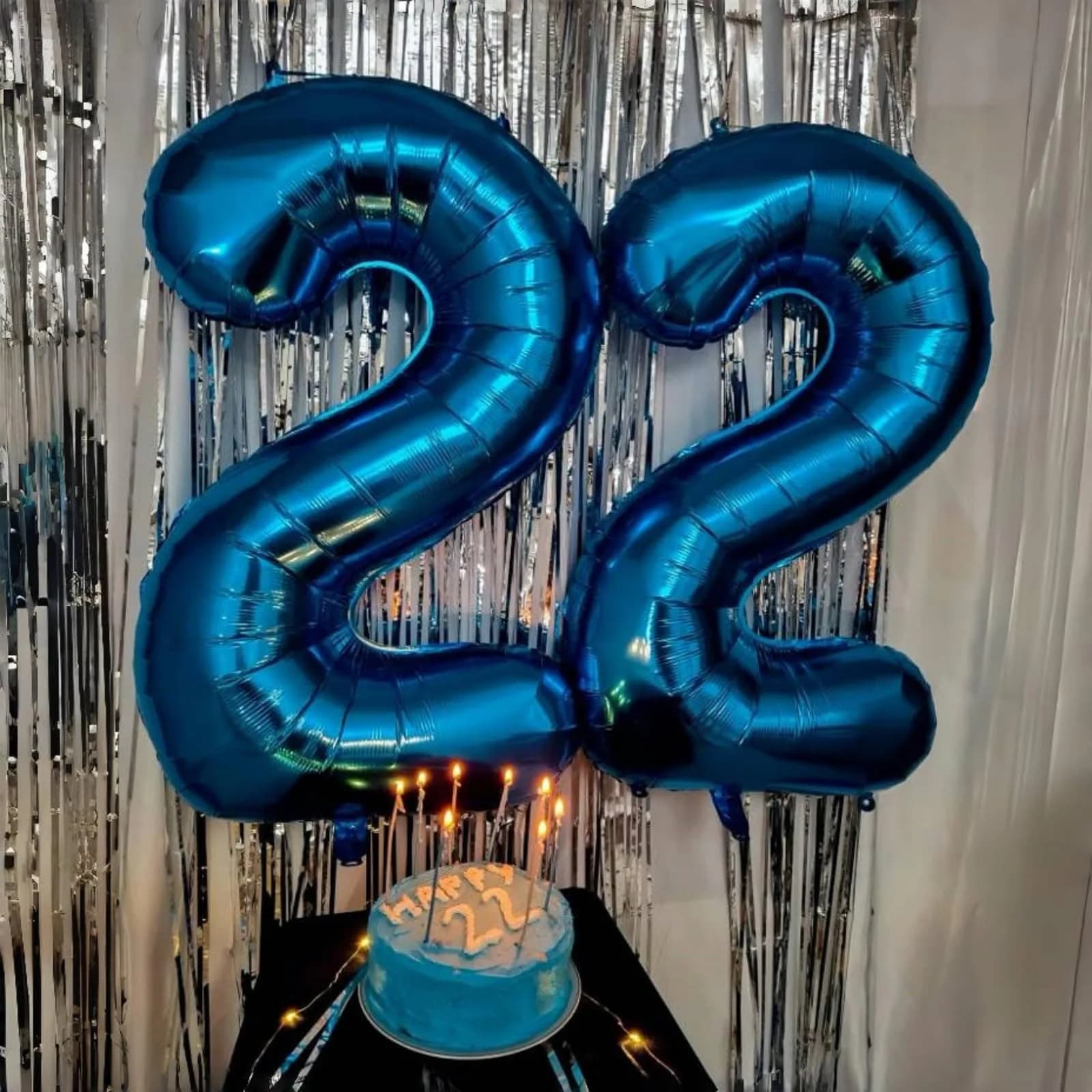 Lingqiang Blue Number 8 Foil Balloon 40 inch | Giant Self-Inflating Helium Balloon for Parties - view 6